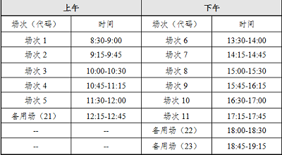 大学英语四、六级考试口试时间